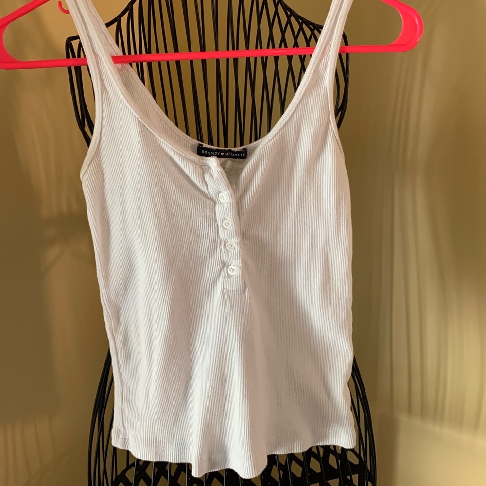 brandy melville white tank